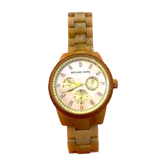 Michael Kors Accessories - Michael Kors gold chronograph women’s watch MK-5039